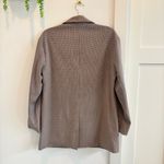 A New Day  Houndstooth Plaid Women's Blazer Jacket Oversized Lined Neutral Size S Photo 5