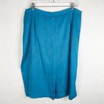 Adrianna Papell Boutique Plus Size 18 Skirt Suit Blue Silk Midi Short Sleeve 604 Photo 7
