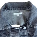 Black Denim Jacket with distressed and diamante fringe back size S Photo 4