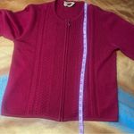 Smartwool Vintage  Merino Wool Red Knit full zip Cardigan Sweater large Photo 4