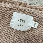 Luna Ivy Women’s 3D Flower Knit Cardigan Sweater Cropped Coquette in Cream S Pink Photo 8