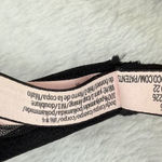 Victoria's Secret  34C Black Demi Bra Gold Star Lined‎ Scalloped Trim Photo 4