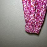 Anthropologie  Pilcro Floral Jogger Pants White Pink Orange Size L boho resort Photo 2