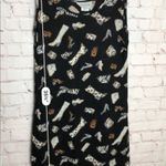 Alexandra Lee Sleeveless Fashionable Shoes Print Dress Size 10 Black Photo 6