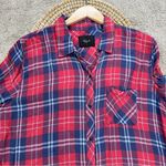 Rails  Women’s Button Down Shirt Longsleeve in Plaid Hunter Coral Indigo Size L Photo 3
