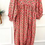 Free People Be Deva Sahara Midi Long Sleeve Dress Pink Floral Size S Photo 2
