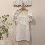 ASTR  Kelilah Lightweight Denim Mini Dress in Off White Size Small NWT Photo 2