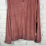 ONIA dusty pink terry cloth 1/4 zip pullover size large Photo 3