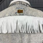 Vintage 80s Acid Wash Denim Fringe Vest & Skirt Set Western Deadstock Punk EUC Blue Size M Photo 7