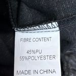 Princess Polly  Black Faux Leather Straight Wide Leg High Waist Trousers Pants 6 Photo 4