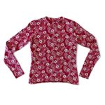 Rebecca Taylor  Monarch Fleur Essential Long Sleeve Tee Crimson Stripe XS Photo 3