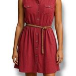 1st Kiss NWT Sleeveless Red Midi Button Up Shirtdress Size 2X Photo 0