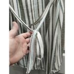 No Boundaries  Juniors Size XXXL (21) Green White Striped Lace Back Shirt Dress Photo 6