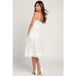 Lulus NWT  My Darling Daydreamer White Lace Bustier Midi Dress Cocktail Size S Photo 2