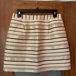 J.Crew  NWOT Gold and Black Striped Mini Skirt - 2 Photo 0