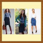 Hudson Jeans  pencil skirt front slit dark denim work casual date night Photo 1