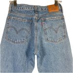 Levi's ‎ Premium Wedgie Jeans Womens Size 26 Blue Distressed 100% Cotton Button Photo 4