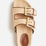 J.Crew  Marlow Sandals in raffia Size 8 beach resort coastal lagenlook minimalist Photo 0