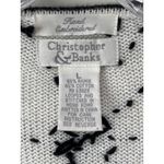 Christopher & Banks Vtg  Hand Embroidered Tie Front Open Cardigan Sweater Size L Photo 3