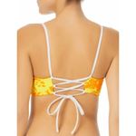 Endless Waves Yellow Orange Floral Scoop Reversible Bikini Set Large 11 Photo 5