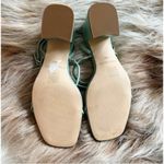 Marc Fisher Mint Green Strappy Block Heel Sandals Size 8.5 Photo 5