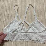 Aerie White Lace Strappy Back Bralette Photo 3