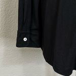 Soft Surroundings  Black Criss-Cross Back Button Down Tunic Shirt, Sz Medium Photo 6