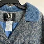 Mulberry Vintage ‎ Street Wool Coat Jacket Womens XL Blue Tapestry Button Pockets Photo 5