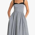 Black Halo  Sybil Bow Back Gingham Dress 12 Photo 0