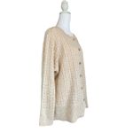 Croft & Barrow Cardigan Plus 1X Beige Womens Crewneck Textured Neutral NWT Photo 4