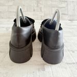 Valentino Elettra Leather Lug Sole Classic Black Loafer Gold Hardware Shoes Sz 7 Photo 4