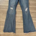Seven7  Blue Distressed Flare Jeans Sz 14 Photo 1