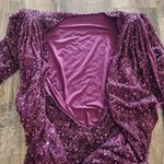 Retrofête Retrofete Mertzi Sequin Dress in Purple Size Small Mini Long Sleeve NWT Photo 5