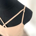 Bebe Beige Tank with Beaded Straps in Size XS Photo 3