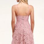 Lulus Nora Lee‎ Dusty Rose Sleeveless Lace Midi Dress Pink Womens Size L Lined Size L Photo 2