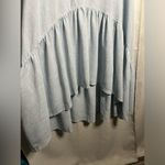 Chantal Light Blue Textured High Low Maxi Dress Large Photo 5