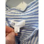Gap Boyfriend Fit Striped Button Down Shirt Linen Cotton Blend Womens L Photo 1