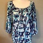 Tommy Bahama  Blouse Womens M Used Blue White Photo 2