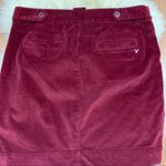 American Eagle  maroon velvet chino style skirt Photo 1