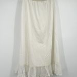 Vintage Lorraine Petticoat Full Skirt Slip Lingerie Nylon Ivory Large Modest White Photo 3