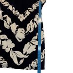 Linda Allard Ellen Tracy Floral Sheath Dress Cap Sleeve 100% Silk Classic Sz 12 Black Photo 7