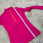 Title Nine  Swift Half Zip Shirt Top Longsleeve Waves Texture in Hot Pink Size S Photo 11
