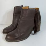 See By Chloe Brown Leather Fringe Ankle Boots Sz 39 (8 US) Photo 4