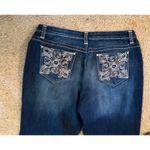 Nine West Jeans Bootcut Dark Wash Embellished Pockets Size 12 Photo 4