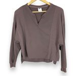 Nike  Yoga Dri-Fit Luxe Cover-Up Shirt Women Long‎ Sleeve Henley Size Medium Knit Photo 1