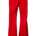 Edikted Engine Red Lace Up Front Flare Leg Jeans, Sz M Photo 4