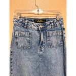 Indigo Rein Women's Blue Acid Wash Distressed Wide Leg Jeans Size 7 W27 L31 Photo 2