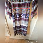 Saachi Printed Tie Waist Kimono size small Blue Photo 9