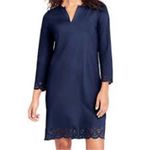 Lands' End Lands’ End Sports Dress Laser Cut Eyelet Trim Navy Blue Women’s Size M/L 10–12 Photo 13