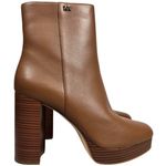 Michael Kors  Joanna Faux‎ Leather Platform Boot Bootie Luggage 10M NIB Photo 5